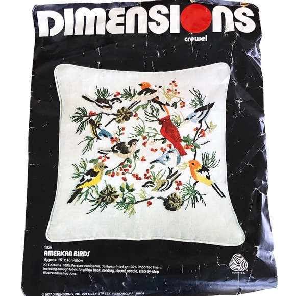 Dimensions Office Vintage Dimensions Crewel Embroidery Kit American